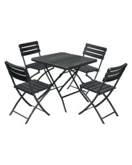 SET GIARDINO IN POLIETILENE ALTA DENSITA GAVOI colore nero