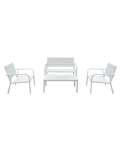 SET GIARDINO EFFETTO POLYWOOD ARBUS colore bianco