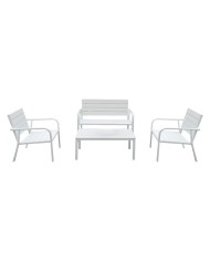 SET GIARDINO EFFETTO POLYWOOD ARBUS colore bianco
