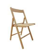 SEDIA LEGNO PIEGHEVOLE seduta 7 stecche - col.naturale