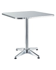 TAVOLO IN ALLUMINIO QUADRO cm 60 x 60 x h 70