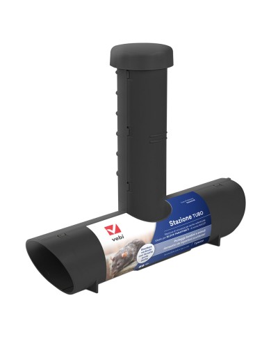 STAZIONE DI SICUREZZA PER ESCHE RODENTICIDE Tubo - cm. 28 x 6,1 x 23,5
