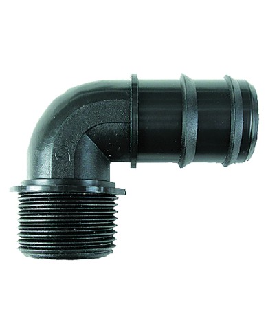 RACCORDO A 90° CON FILETTO MASCHIO M