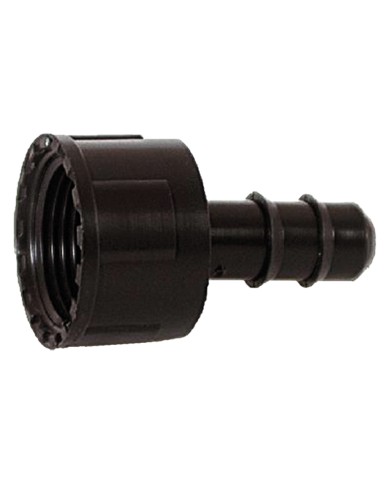 RACCORDO PORTAGOMMA CON GHIERA FEMMINA 16 x 3 4