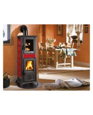 STUFA A LEGNA GEMMA FORNO 7,2 kW - colore bordeaux