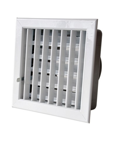 GRIGLIA AERAZIONE AD INCASSO PER CAMINI cm 14 x 13 foro 11,1 x 11,1 - Ø 8