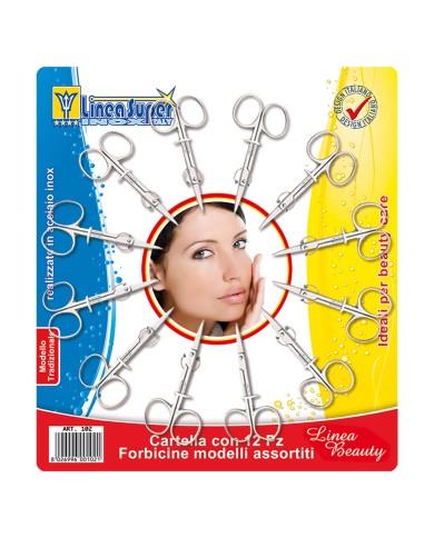 CARTELLA FORBICI MANICURE cf. 12 pz