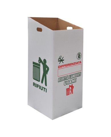 CARTONE CONTENITORE PER RACCOLTA DIFFERENZIATA cm.38 x 38 x h.90