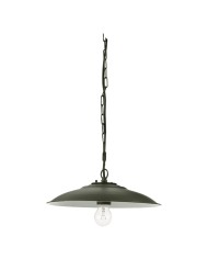 APPLIQUE A SOSPENSIONE CON CATENA ANTIQUE 25 W - cm 30 x 7 x 11 grigio