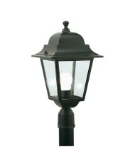 LANTERNA TESTA-PALO QUADRATA 100 W - cm 41 x 21 x 6 nero