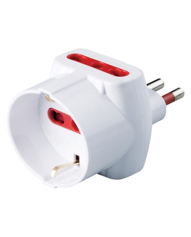 ADATTATORE TRIPLO CON PROTEZIONE SOVRACCARICO 78045 T