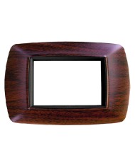 PLACCA EFFETTO LEGNO SCURO LIFE 3 posti - 2983 LS