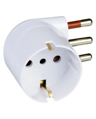 ADATTATORE SINGOLO SPINA 90° SALVASPAZIO spina 2P + T 1
