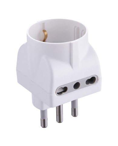 ADATTATORE TRIPLO PR.2 x 2P+T