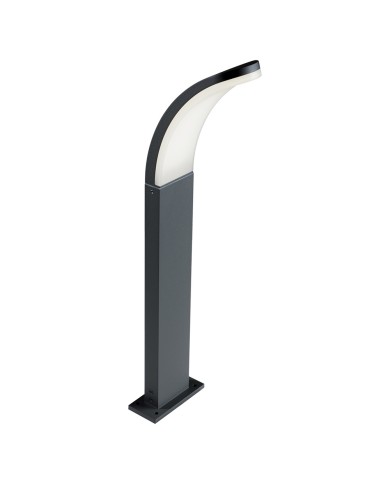 PALETTO LANTERNA LED VIRGOLA 12 W cm. 13 x 8 x h.62,5 - grigio