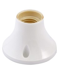 BASE DIRITTA PER PUNTO LUCE max. 60W - colore bianco