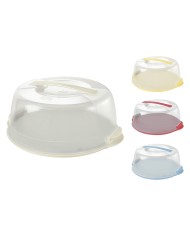 CONTENITORE PORTA TORTE IN PLASTICA cm 36,5x32,8xh.15 - bianco