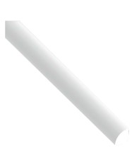 PROFILO TONDO AUTOADESIVO PER ANGOLI mm 14x14X1 - mt 2,6 satinato bianco
