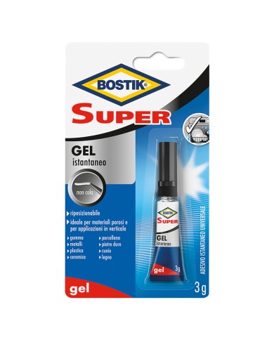 ADESIVO ISTANTANEO UNIVERSALE GEL SUPER gr. 3 (clip strip)