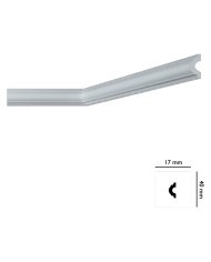 CORNICE DECORATIVA PER SOFFITTO mod. I745 - mm. 17 x 40 x 2 mt