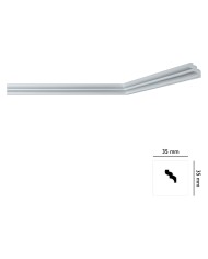 CORNICE DECORATIVA PER SOFFITTO mod. I735 - mm. 35 x 35 x 2 mt