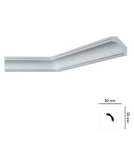 CORNICE DECORATIVA PER SOFFITTO mod. I707 - mm. 50 x 50 x 2 mt