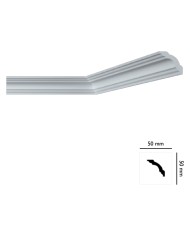 CORNICE DECORATIVA PER SOFFITTO mod. I750 - mm. 50 x 50 x 2 mt