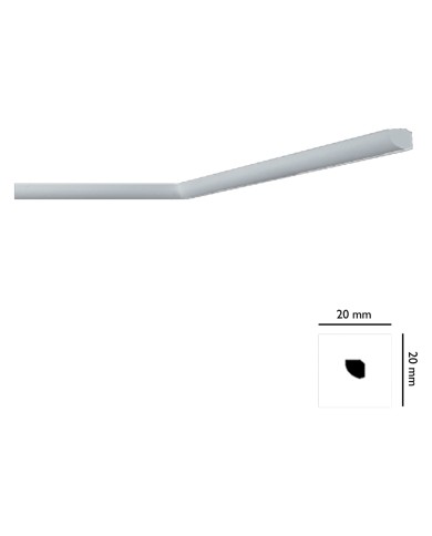 CORNICE DECORATIVA PER SOFFITTO mod. I715 - mm. 20 x 20 x 2 mt