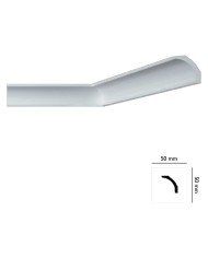 CORNICE DECORATIVA PER SOFFITTO mod. I706 - mm. 50 x 50 x 2 mt