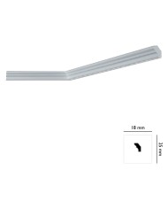 CORNICE DECORATIVA PER SOFFITTO mod. I725 - mm. 18 x 25 x 2 mt
