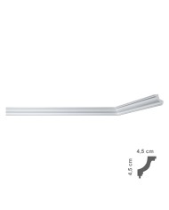 CORNICE DECORATIVA PER SOFFITTO mod. I703 - mm 45 x 45 x 2 mt