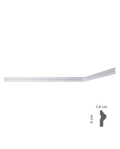 CORNICE DECORATIVA PER SOFFITTO mod. I709 - mm. 14 x 40 x 2 mt