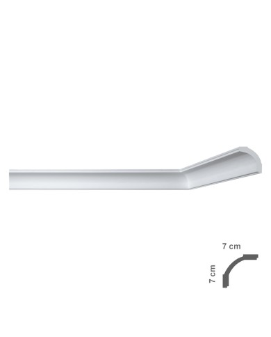 CORNICE DECORATIVA PER SOFFITTO mod. I765 - mm. 70 x 70 x 2 mt