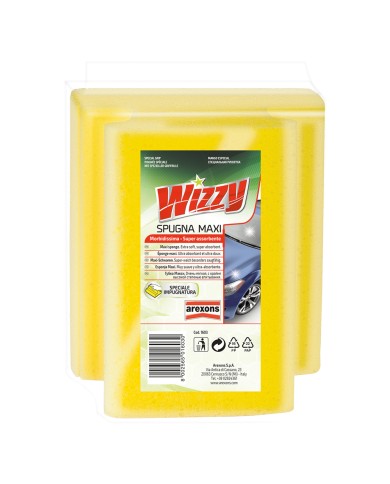 SPUGNA MAXI LAVAGGIO AUTO WIZZY cm 17 x 15 x 10