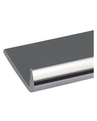 PROFILO PER FAI DA TE TIPO UNGHIETTA mm 18 x 1 - mt 2 argento brillante