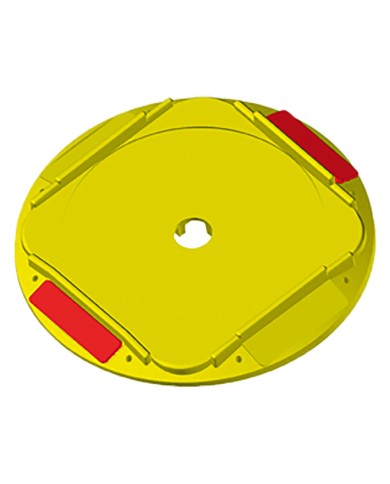 BASETTA INCAVO TONDO CON CATARIFRANGENTE cm 21,1 x 21,6 x h.2,2 (esterno)