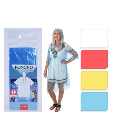 IMPERMEABILE TASCABILE MONOUSO PONCHO taglia unica