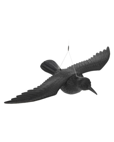 STATUETTA SCACCIA VOLATILI A FORMA ANIMALE Corvo in piedi - cm 35 x 19 x 13