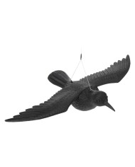 STATUETTA SCACCIA VOLATILI A FORMA ANIMALE Corvo in piedi - cm 35 x 19 x 13