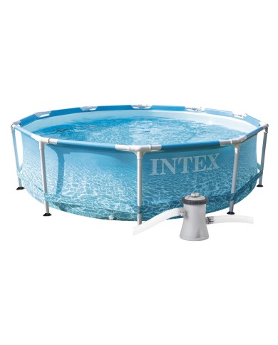 PISCINA CON TELAIO LINEA FRAME cm 305 x 76 - 4485lt pompa 1250 l h