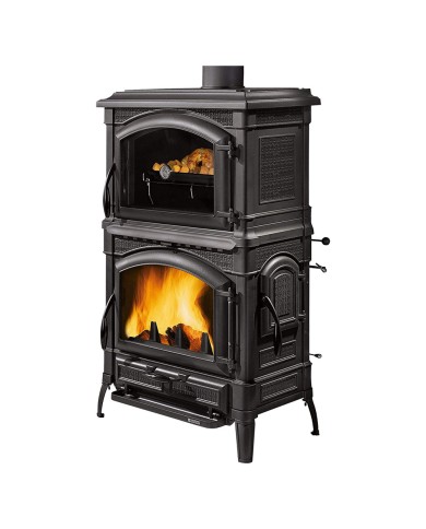 STUFA A LEGNA ISOTTA FORNO EVO 9,7 kW - colore nero antracite