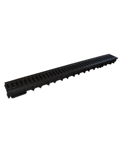 CANALETTA MODULARE PEDONABILE CON GRIGLIA PVC kit 3 pezzi + 2 tappi