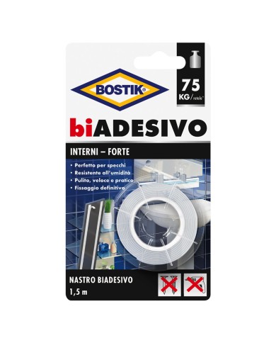 NASTRO BIADESIVO IN SCHIUMA PER INTERNI mm. 19 x 1,5 mt