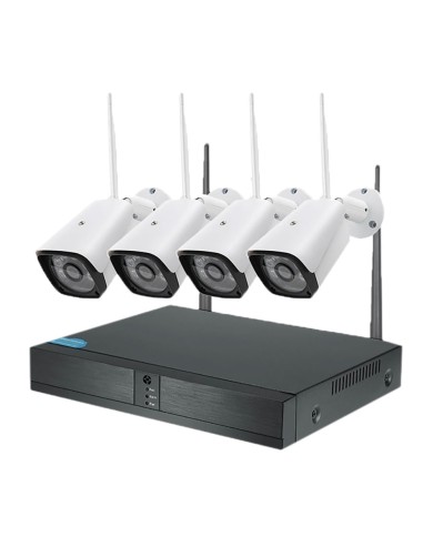 KIT VIDEOSORVEGLIANZA WIRELESS 455020 1 NVR + 4 telecamere