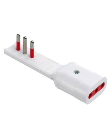 ADATTATORE ULTRAPIATTO SERIE EMILIA FLAT spina e presa 2P + T 1