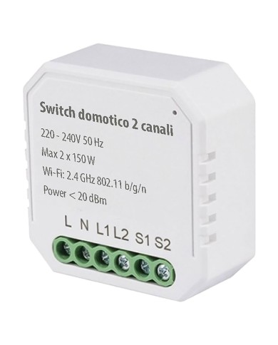 DIMMER ELETTRONICO DOPPIO CANALE mm 51 x 23 x h.45