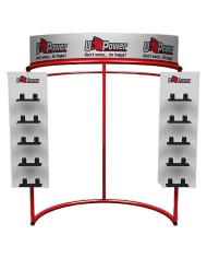 ESPOSITORE PER ABBIGLIAMENTO CALZATURE U-IRON fornito vuoto - cm 116x75xh.160
