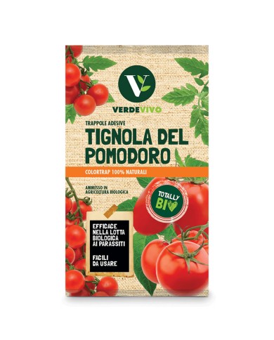 TRAPPOLA CROMOTROPICA ADESIVA TIGNOLE POMODORI scatola 3 pezzi + 3 feromoni