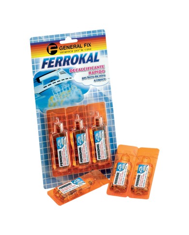 DECALCIFICANTE FERRI DA STIRO FERROKAL 3 flaconi da 20 ml